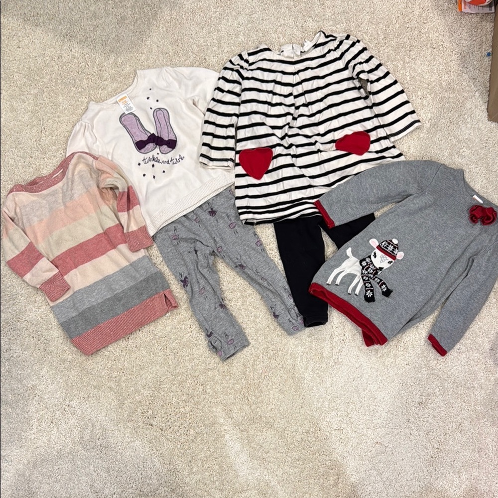 Lot of 4 baby/toddler girl winter outfits 18 Months Gymboree and Gap